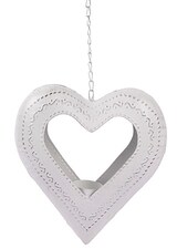 Srdce UM0842 svícen na čajovou svíčku, kovová dekorace na pověšení