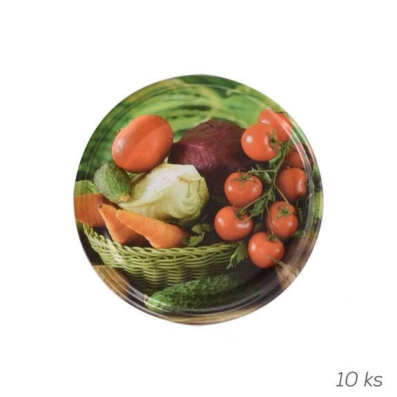 Víčko kov Bio 66 zelenina 10 ks E