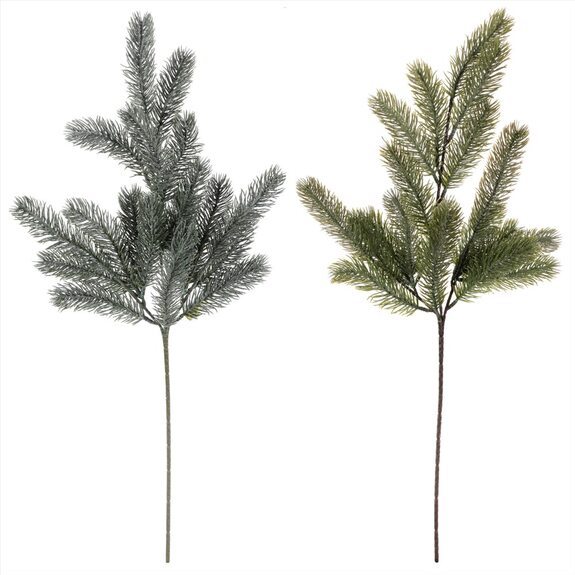 Smrková větev, mix 2 barev, "omrznuté".