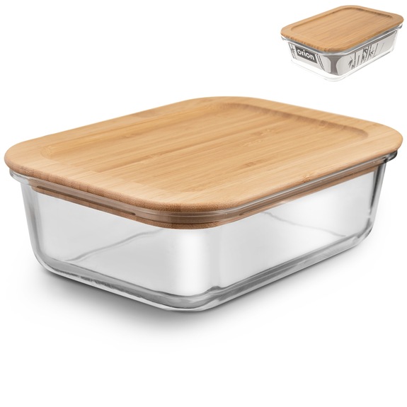 Dóza borosil. sklo/bambus s těsněním 1,6 l