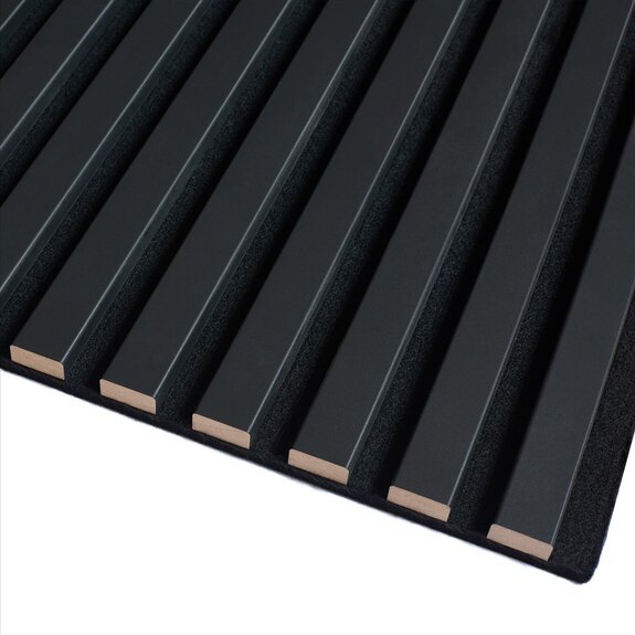 Dekorační obkladový SLAT panel akustic 27-18 Lamino Black