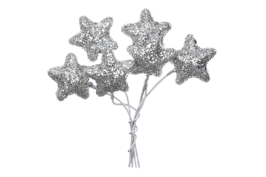 Hvězdička polystyrenová na drátku  PRZ3655