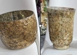 Obal sklo pr.15V12cm bílá/měď