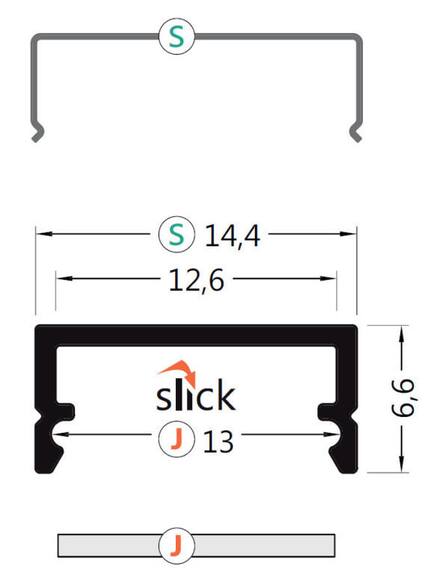 Profil WIRELI BEGTON12 J/S bílý komaxit, 2m (metráž)