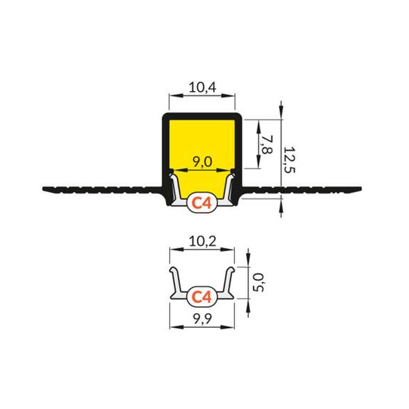 Difuzor WIRELI C4 KLIP OPÁL, 2m (metráž)