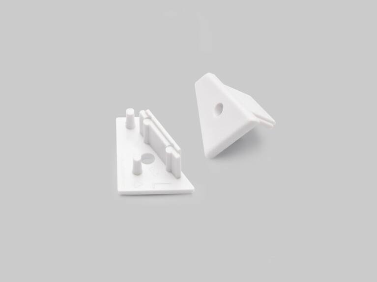 Koncovka WIRELICORNER10 bílá s otvorem, pár