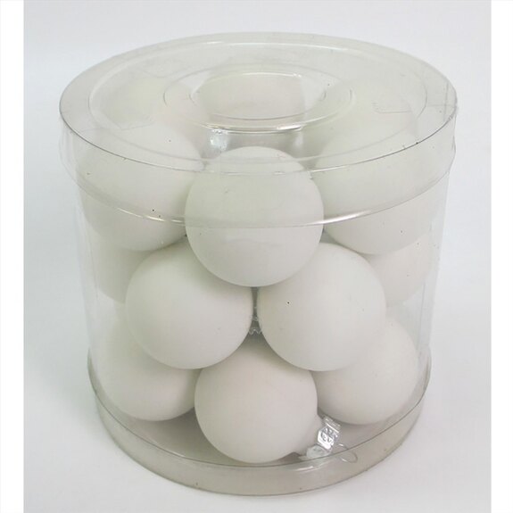 Ozdoby skleněné, barva bílá, pr.3 cm,