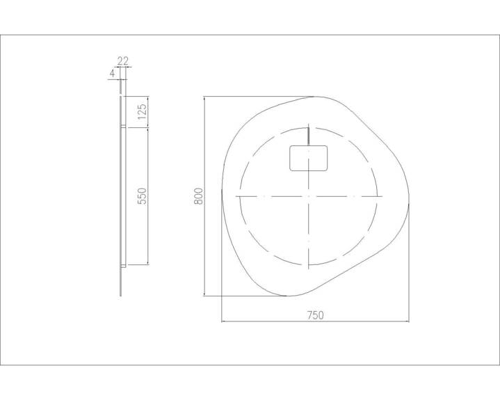 Zrcadlo SNAB STYLE  800x730