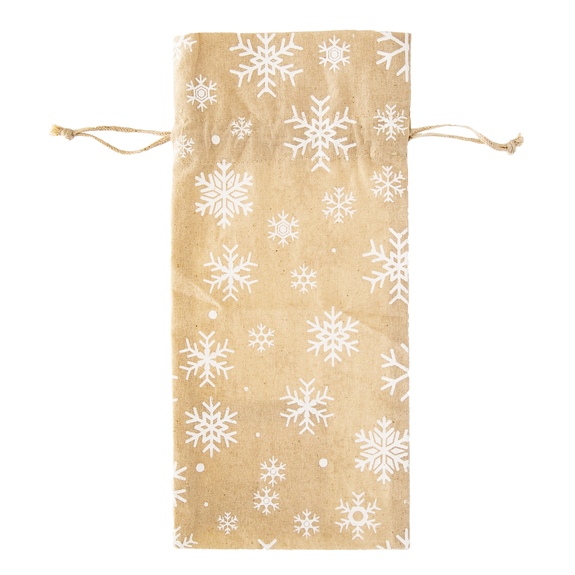 Sáček bavlna zatahovací na víno VLOČKA 31x14,5 cm