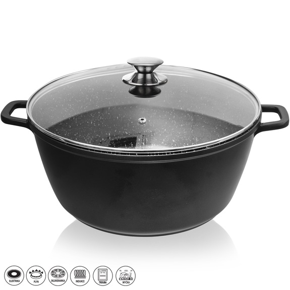 Hrnec GRANDE 9,7 l poklice sklo