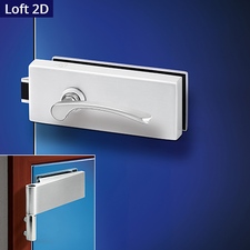 Jana Loft kování na skleněné dveře HR + 2D matný nikl