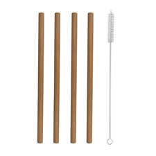 Brčko bambus nápojové 4 ks 20 cm+kartáček