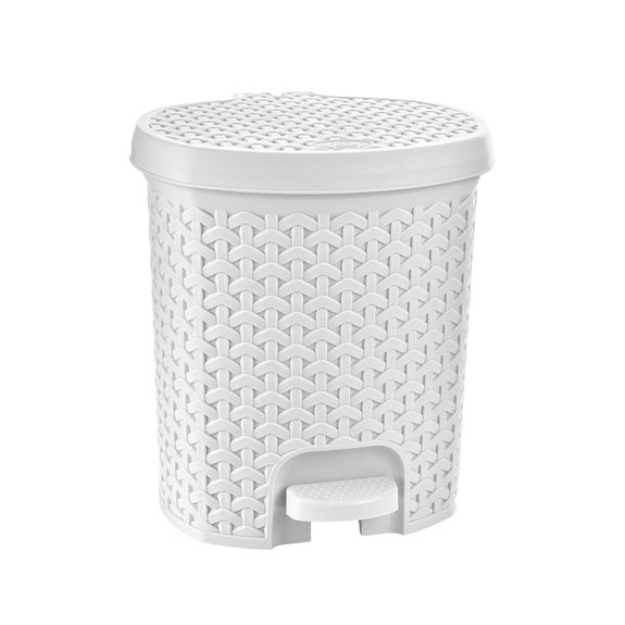 Koš odp. UH s pedálem RATAN 11,5 l bílá