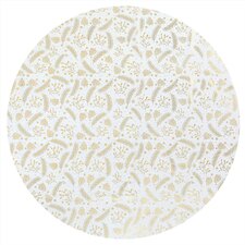 Ubrus kulatý - zlatý vánoční vzor, 100% polyester, pr. 140 cm.