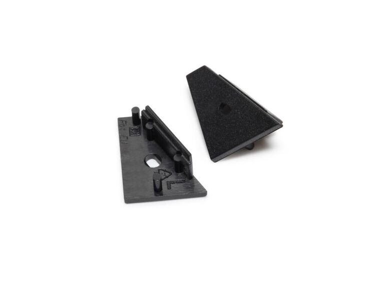 Koncovka WIRELI CORNER14 černá s otvorem, pár