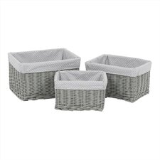 Koš proutěný regálový, sada 3ks