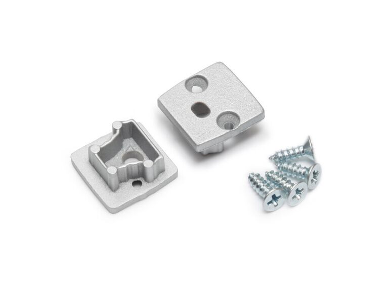 Koncovka WIRELI FLOOR12 stříbrná s otvorem, pár