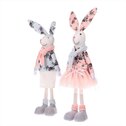 Zajíc a zaječice stojící, látková dekorace. Mix 2 druhů ZM9000