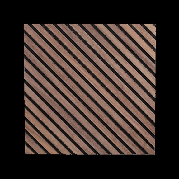 Dekorační obkladový SLAT panel akustic Diagonal Ořech