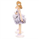 Dívka v sukni, mix 2 druhů, světle fialová barva, polyresin.