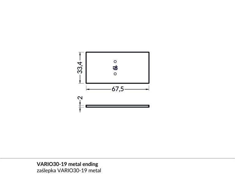Koncovka WIRELI VARIO30-08 + 30-01 + E9 + 30-09 stříbrná kov, pár
