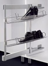 Výsuvný botník boční s tlumeným dovřením, 327x457x560 mm, chrom, antract