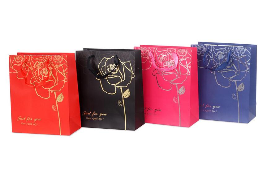 Taška dárková papírová, mix 4 druhů AUP213-V