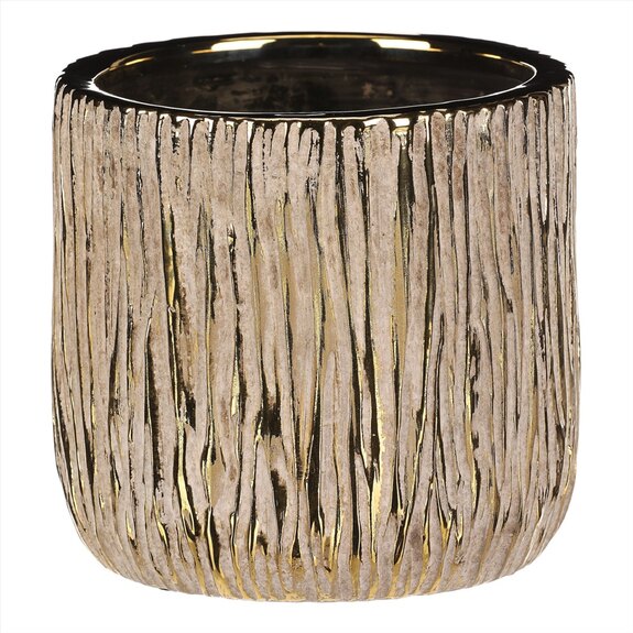 Obal keramický - kulatý tvar, vel. "L", barva zlatá