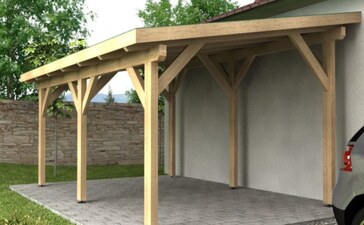 Přístřešek pultový pro 1 auto