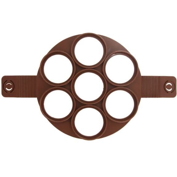 Forma silikon lívanec/vol.oko 7 sekcí hnědá