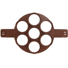 Forma silikon lívanec/vol.oko 7 sekcí hnědá