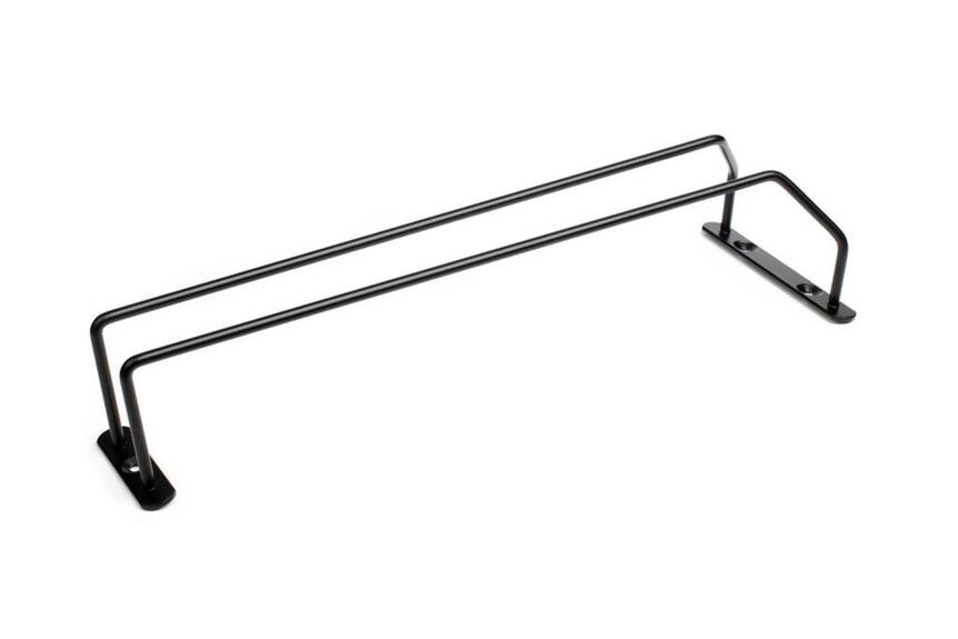 Zásobník sklenic na víno - jednořadý, 102x366x65 mm, černý mat.