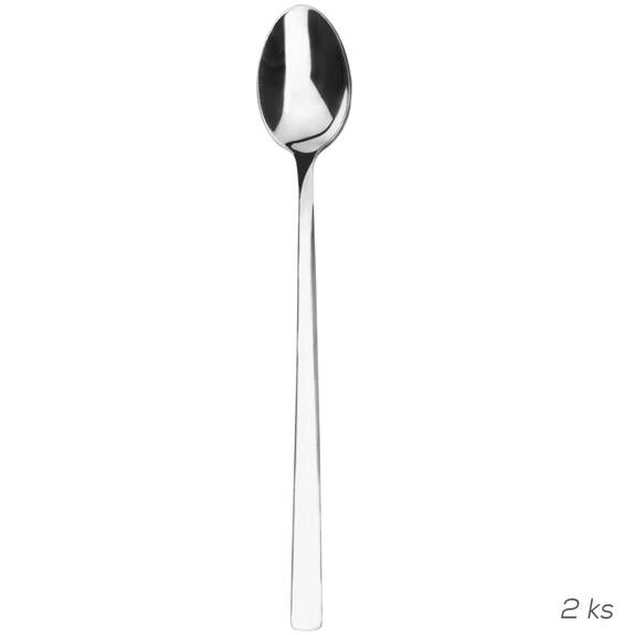 Lžička nerez koktejlová Plain 2 ks