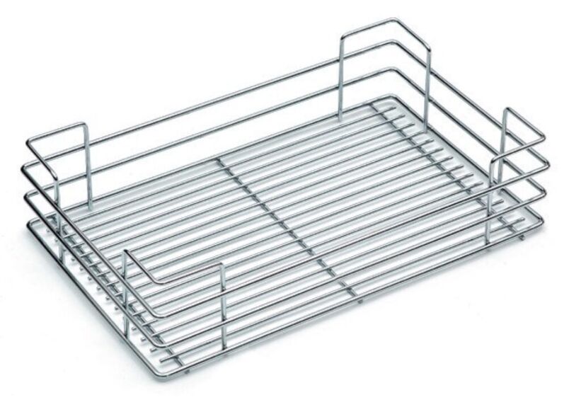 Slepý roh Komfort s tlumeným dovřením - L/P, drátěné koše, 670x460x600 mm, chrom