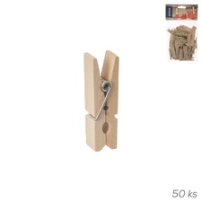 Kolíček dřevo 50 ks dekorační