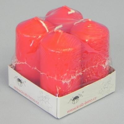 Svíčka Lis.Válec 40x80 S/4  červená