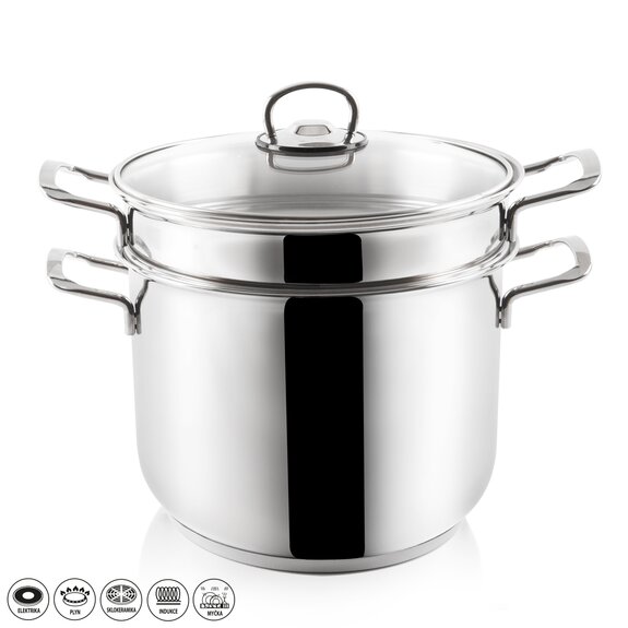 Hrnec nerez ANETT na těstoviny 6 l, 3 díly