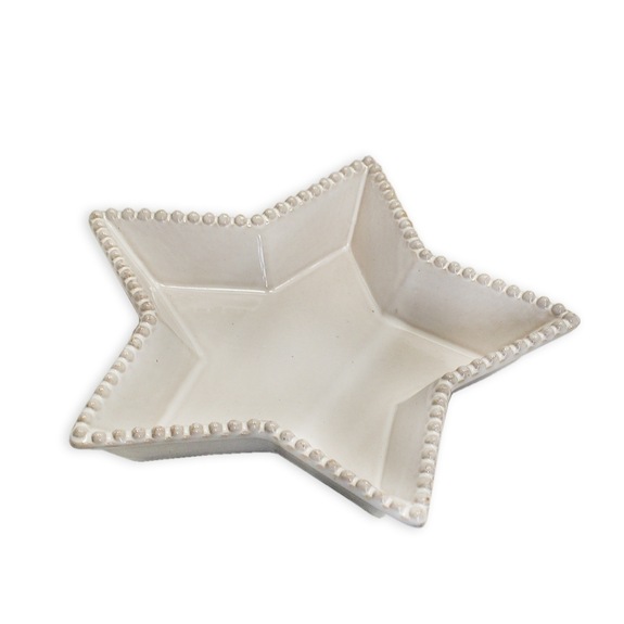 Hvězda tác porcelán 17,8cm krém