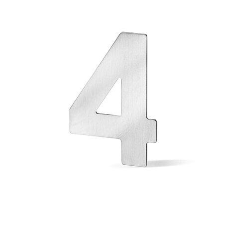 Domovní číslo "4" nerez 120mm