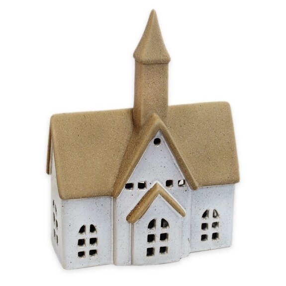 Kostel svícen porcelán V19,6cm béžová