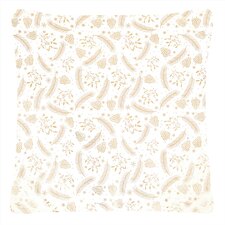 Polštář sametový s výplní - zlatý vánoční vzor, 100% polyester, 45 x 45 cm