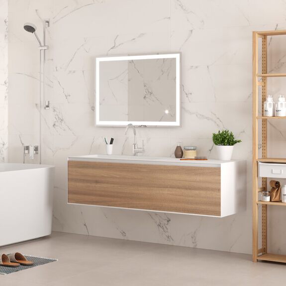 Zrcadlo s LED osvětlením, 600x35x800 mm