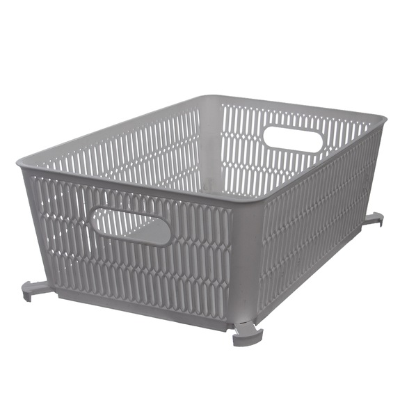 Košík UH Nesta stohovatelný 28,5x23x12 cm šedá