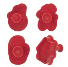 Vykrajovačka s pístem UH/kov Vánoce 4 ks