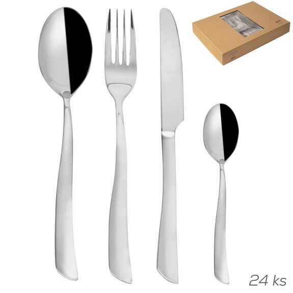 Příbory nerez Shape 24 ks