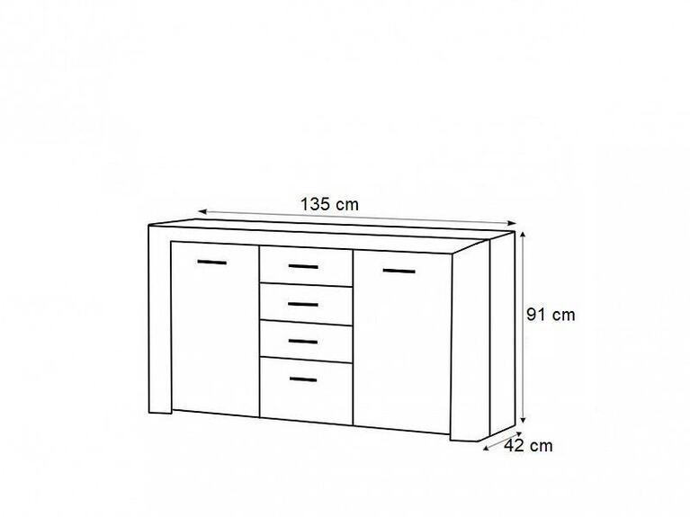 Komoda BAUNTI BA 26 2D4S