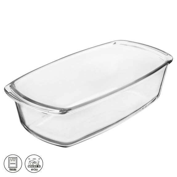 Forma borosil. sklo biskupský chlebíček 27x14 cm