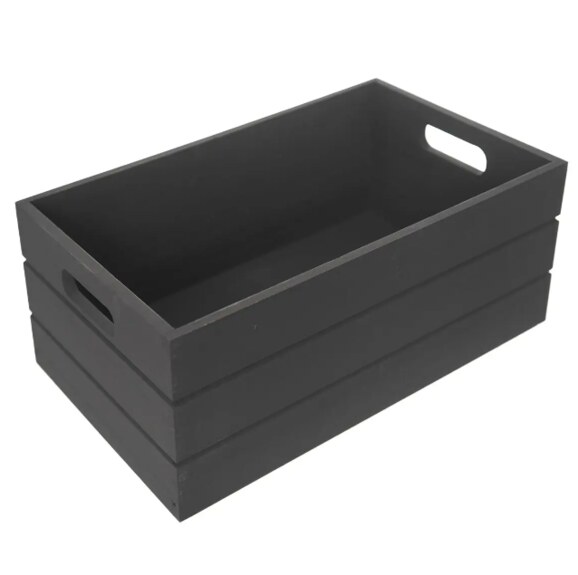 Bedýnka dřevo 36x26x15 cm antracitová