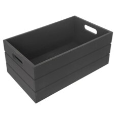 Bedýnka dřevo 36x26x15 cm antracitová