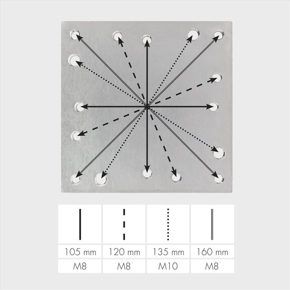 Kotva do země pro slunečníky Expert, Protect, Ravenna, Active výkyvný